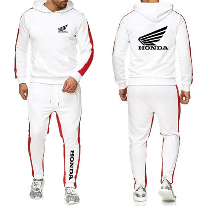 2025 Men Tracksuit Honda motor Wing Printed Hoodie Suits Hooded Sweatshirt+Pants 2 Pieces Men Sets Running Fitness Men Clothing