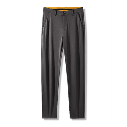 Men Spring Summer Thin Formal Dress Pants High Quality Elastic Waist Business Casual Suit Trousers Work Office Black Long Pants