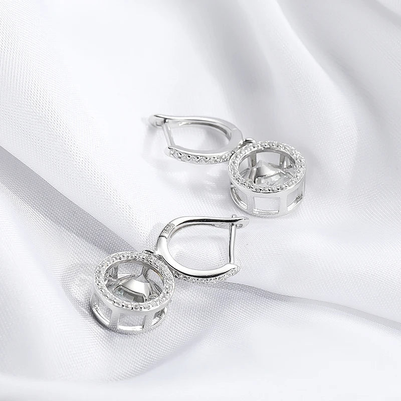 White Gold Plated 0.5/1CT Moissanite Drop Earring for Women Sparkling Beating Heart Earring S925 Sterling Silver Jewelry