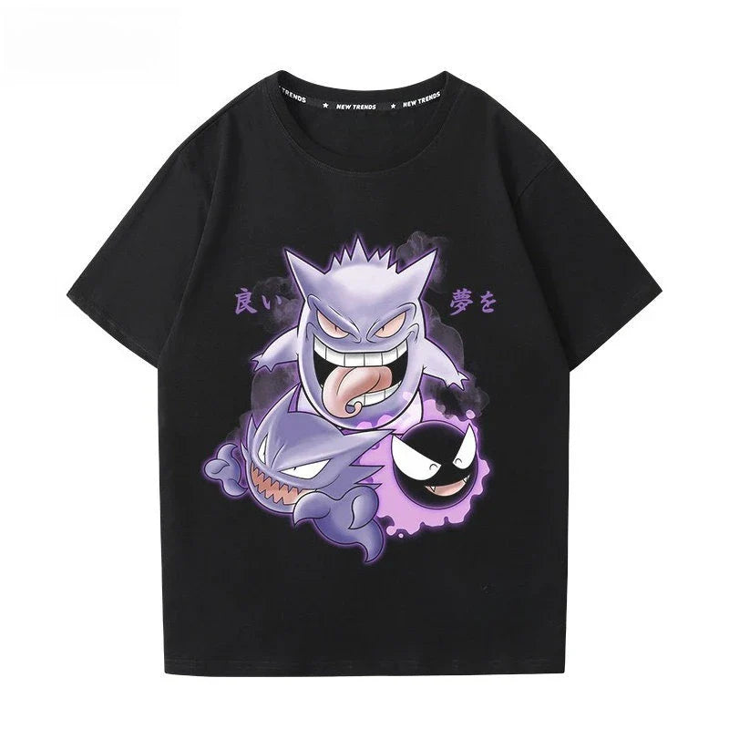 Printing Tee Pure Cotton T-shirt Men's 2026 Summer Fashion Oversize Street Casual Y2K Tops Streetwear Clothing
