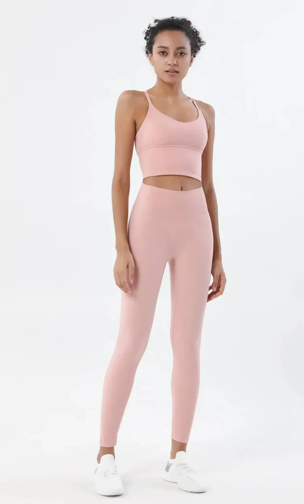 Women's Naked Feeling Sports Bra and Leggings Two Piece Set - High Waist Gym Outfits for Female Fitness, Activewear Sports Sets