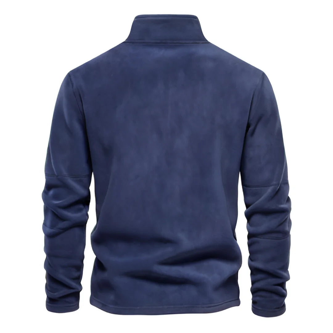 Thicken Warm Fleece Jacket for Men Zipper Neck Pullover Men's Sweatshirt Soft Shell Mens Jacket