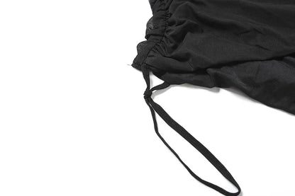 Backless Summer Trend See Through Sexy Dress Women Y2K Cross Bandage Halter Sleeveless Midnight Clubwear Mini Bodycon