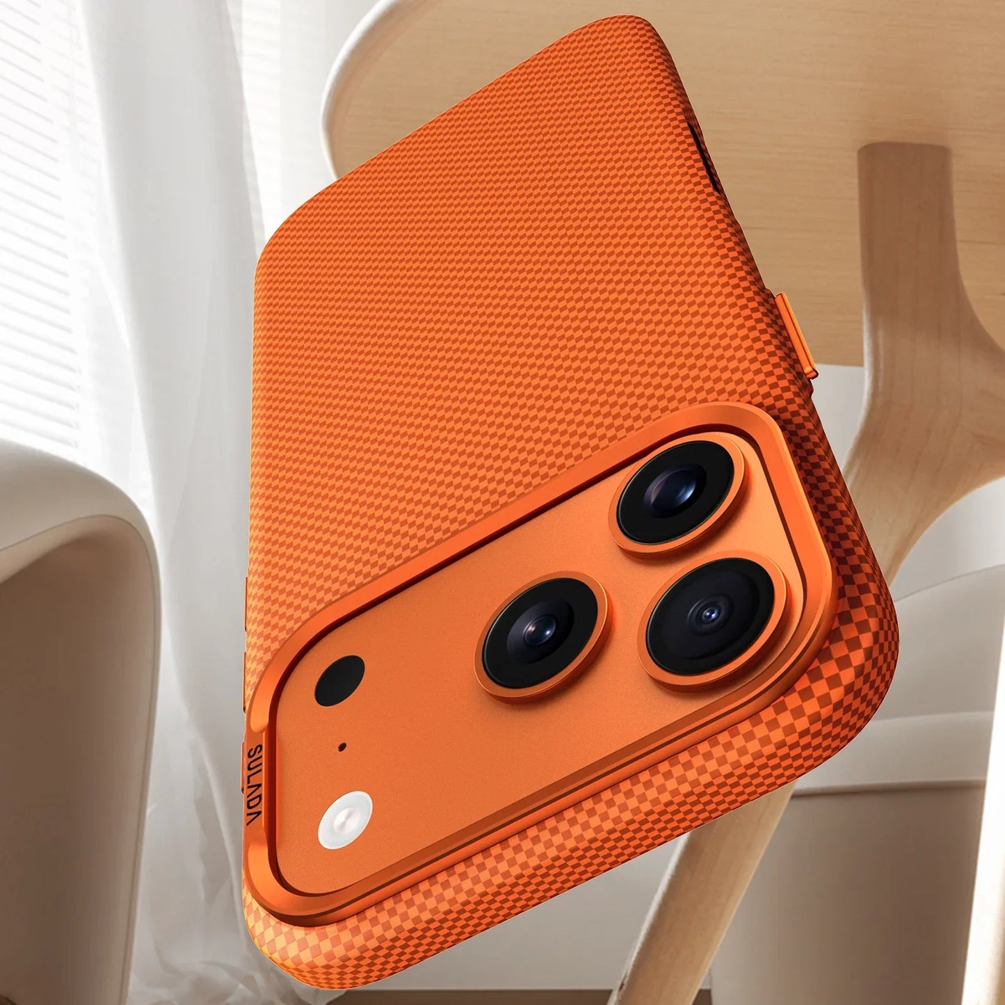 Iphone 17 Pro Max / 17 Pro / 16 Pro Max / 16 Pro Magnetic Stand Carbon Fiber Pattern Magsafe Pc Hard Cover