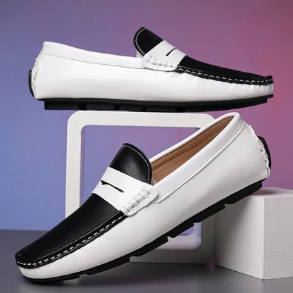 Business Shoes Fashion Casual Shoes Man Luxury Leather Loafers Breathable Slip on Male Boat Shoes Moccasins Driving Shoe