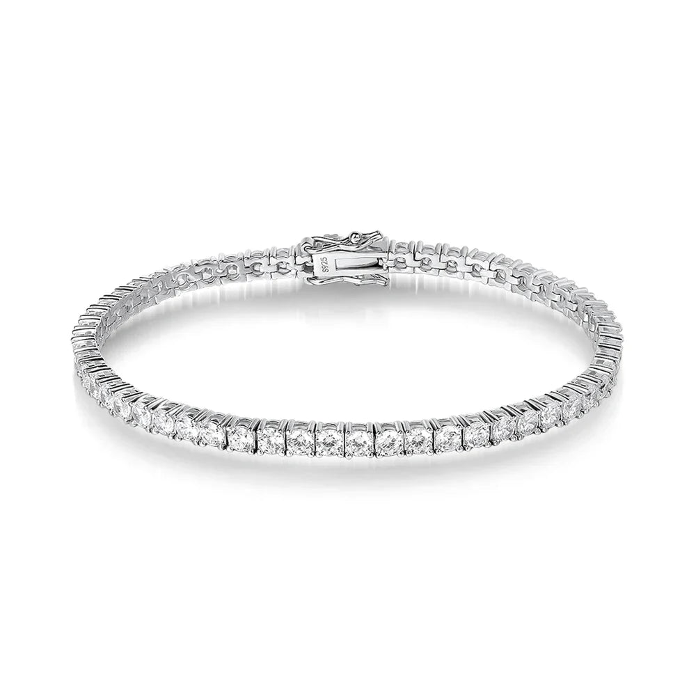 3/4/5mm Moissanite Tennis Bracelet for Women Man S925 Silver Plated 18k Gold Wedding Party Fine Jewelry with certificate