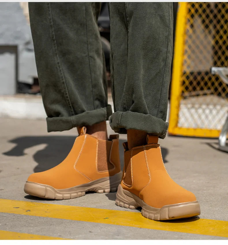 Easy Wear Safety Shoes for Men Steel Toe Work Shoes Puncture Proof Work Sneaker Male Protective Work Man Boots Safety Boots