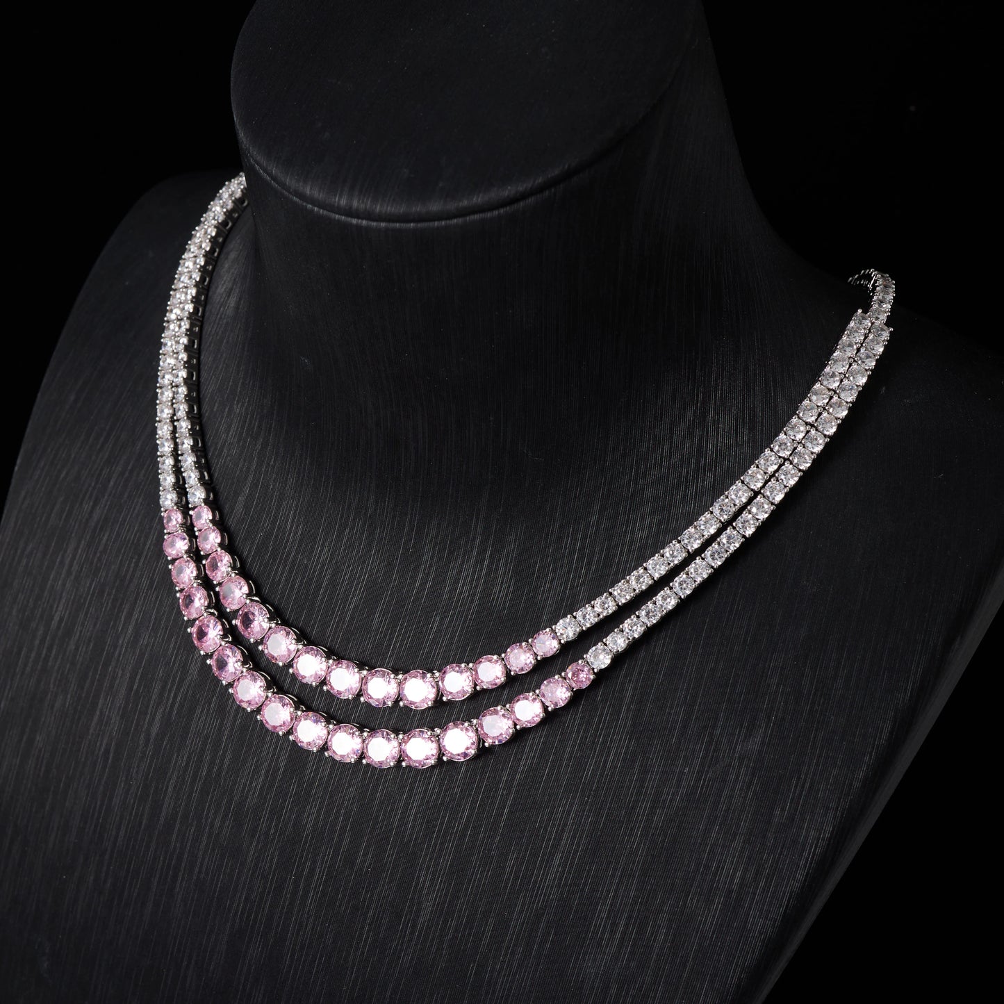 Trendy Jewelry Set for Women Layer Tennis chain Necklace Set Cubic Zircon Wedding Engagement Jewellery Accessories