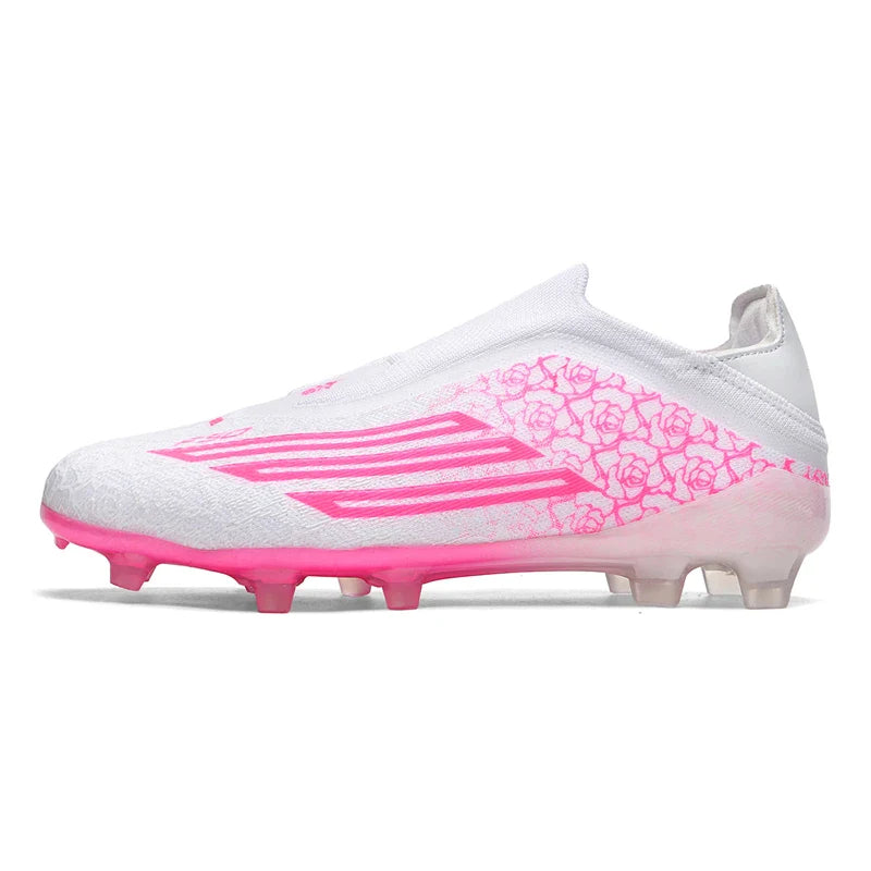 Men High Top Soccer Cleats Firm Ground Stud Sole Breathable Wear Resistant Outdoor Lawn Match Training Football Shoes