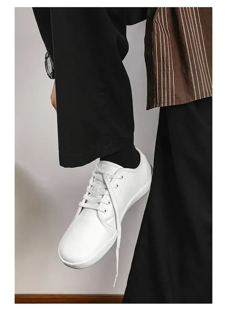 Mens Artificial Leather Wide Barefoot Shoes Unisex Plus Size Male Outdoor Minimalist Sneakers Women Zero Drop Casual Walking