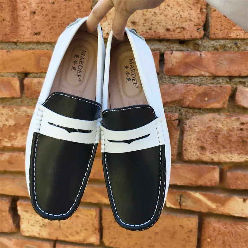 Business Shoes Fashion Casual Shoes Man Luxury Leather Loafers Breathable Slip on Male Boat Shoes Moccasins Driving Shoe