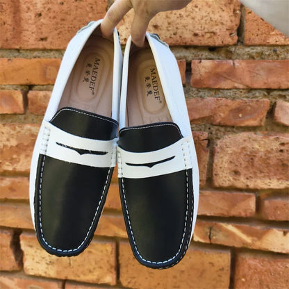 Business Shoes Fashion Casual Shoes Man Luxury Leather Loafers Breathable Slip on Male Boat Shoes Moccasins Driving Shoe