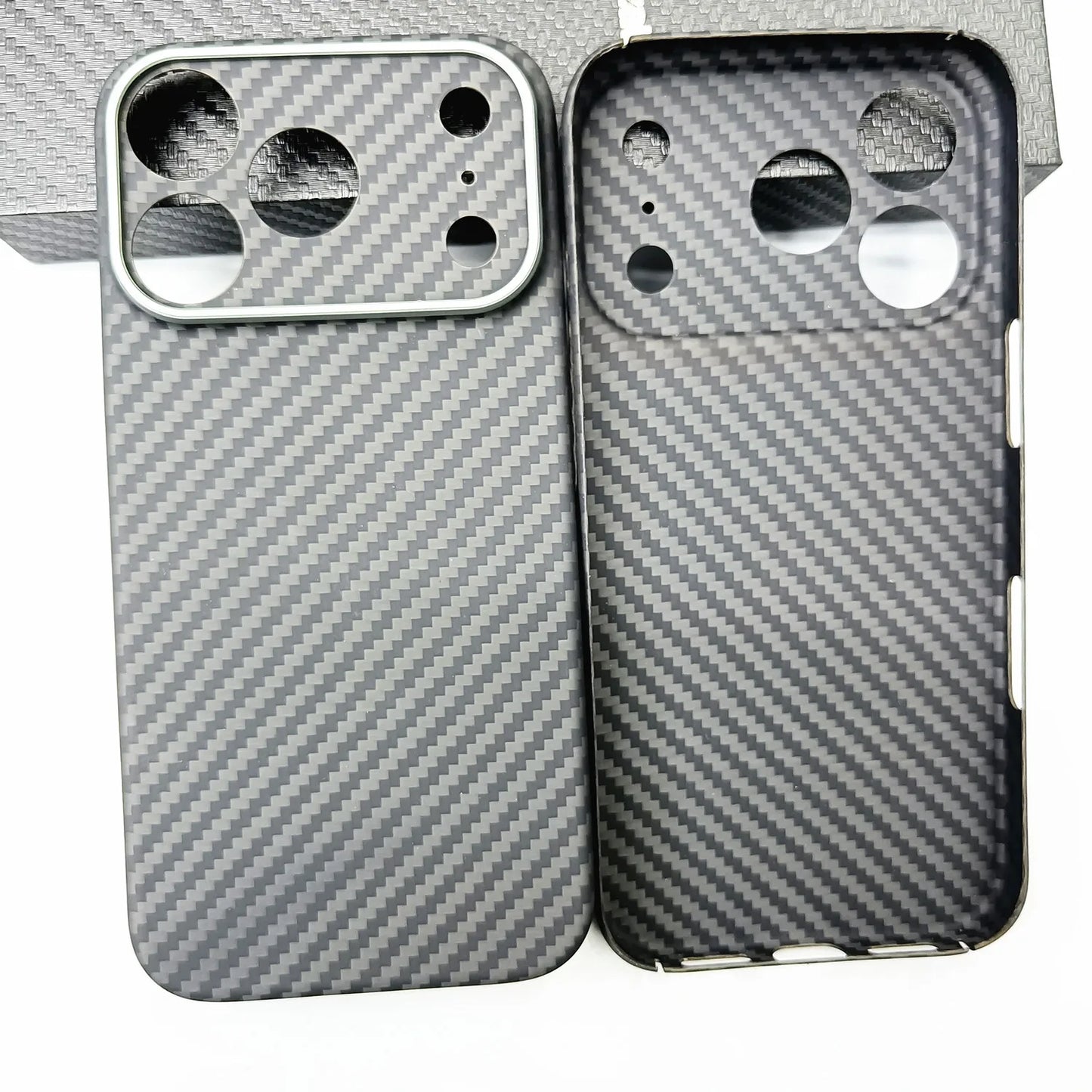 Genuine Aramid Carbon Fiber Mag Safe Magnetic Case For iPhone 17 Pro Max 17Pro Matte Camera Hole Thin Hard Armor Cover