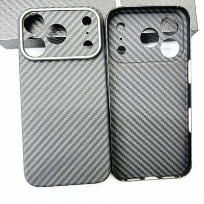 Genuine Aramid Carbon Fiber Mag Safe Magnetic Case For iPhone 17 Pro Max 17Pro Matte Camera Hole Thin Hard Armor Cover