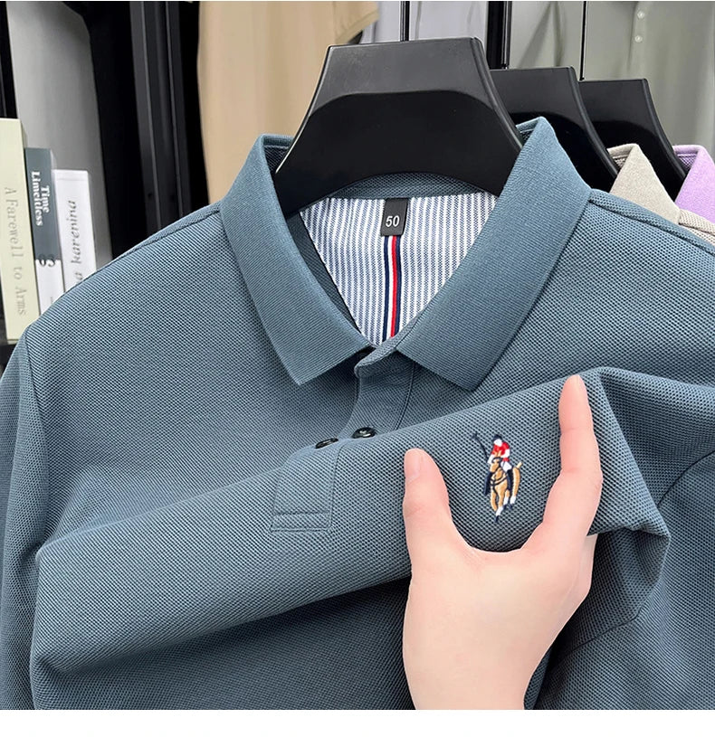 High end brand 100% cotton short sleeve polo shirt luxury pony embroidery men's summer comfort fashion designer new Paul T-shirt