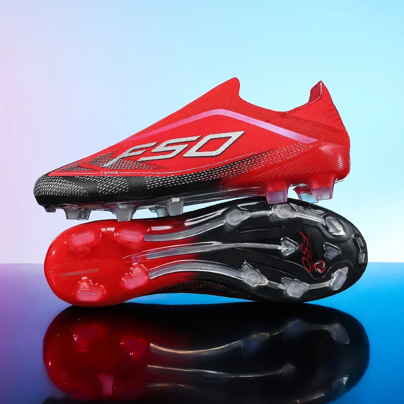 New Men Football Boots Non-Slip Boys Cleats Hot-selling Soccer Shoes Grass Outdoor Match Sneakers High-quality High-top Light