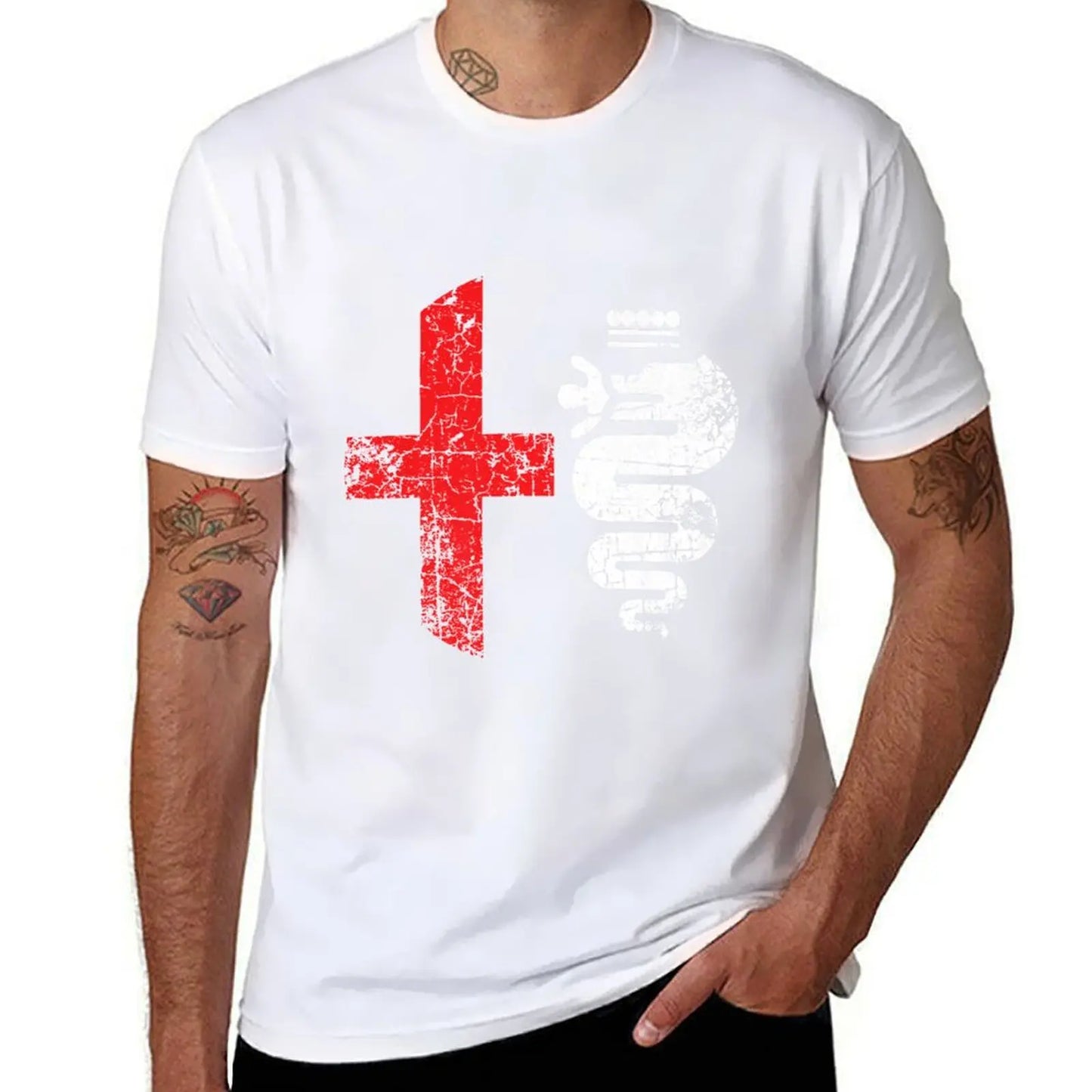 Alfa Car Drivers Stylish Grunge Logo T-Shirt funnys graphics oversizeds plain white t shirts men