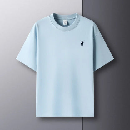 Luxury brand short sleeve men's round neck T-shirt summer fashion classic pony embroidery design 100cotton breathable casual top