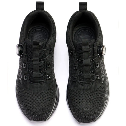 New Men's Rotary Buckle Safety Shoes Anti-Impact Anti-Piercing Lightweight Work Boots Fashion Sporty Design for Outdoor Pro