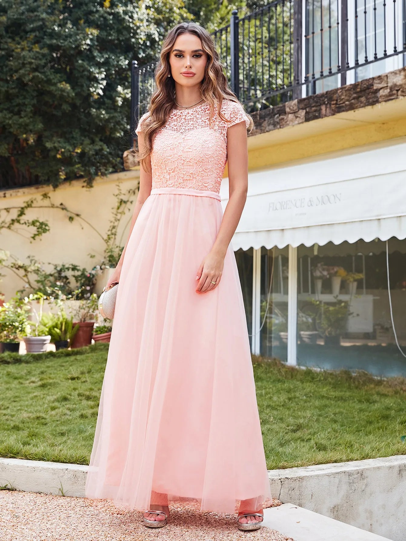 Pearl Pink Chiffon Lace Bridesmaid Dresses Sweetheart Long Evening Gowns With Sashes Formal Occasion Party Prom Vestido De Festa