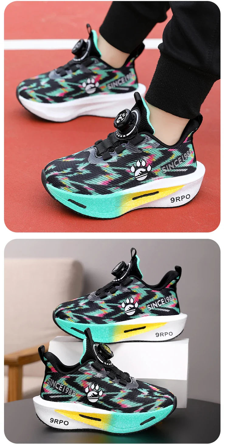 New children's shoes, boys' double-net carbon sneakers, students' casual and light running shoes, children's basketball shoes