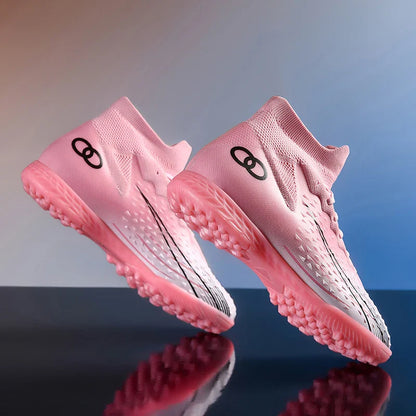 New Men Soccer Shoes Long Spikes Ultralight Football Boots Breathable Sneakers Indoor Match Cleats Training Drop Shipping