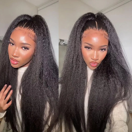 13x4 Straight Lace Front Wigs Human Hair For Women Yaki Straight Lace Front Wig Remy Hair Brazilian Virgin Human Hair Wigs
