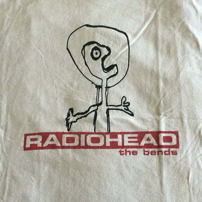 New Cotton Print Super Elastic Casual RADIOHEAD THE BENDS Vintage Unisex T-shirt Casual Print Round Neck Loose Oversize T-shirt