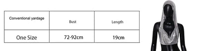 Y2K Streetwear Metal Sequins Women Tank Top Punk Goth Hip Hop Bandana Head Wraps Vest Rave Festival Women Tops Tee For Nightclub