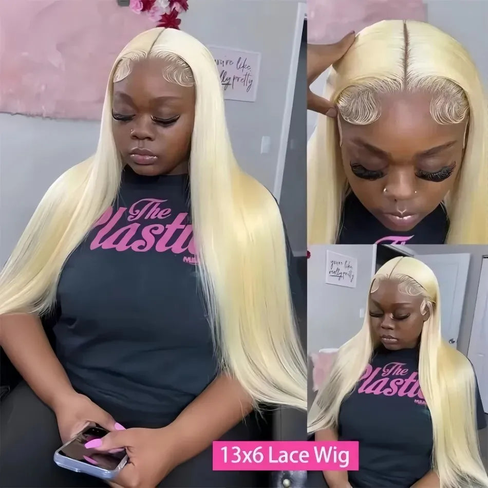 Straight Human Hair Wigs 613 Blonde 13X6 Hd Lace Frontal Wig 220 Density 13X4 Lace Front Wigs Human Hair 38 Inch Pre Plucked Wig