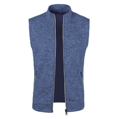Autumn Mens Zipper Sleeveless Coats Outdoor Turtleneck Sweaters Breathable Solid Color Streetwear Jacket Vest Men Athletic Tops