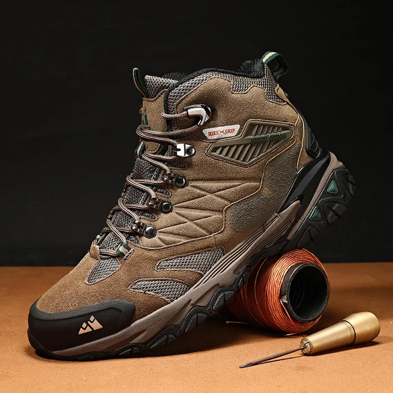 Hiking Boot Men Outdoor Boots Suede High Top Trekking Sport Men Shoes Rainproof Tactical Combat Military Boots