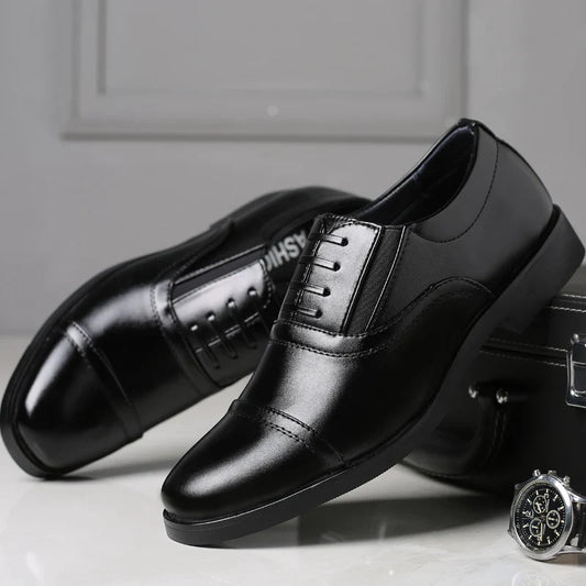 High Quality Formal Business Men Dress Shoes Breathable Leather Men Casual Shoes Italian Luxury Brand Non-slip Men Driving Shoes