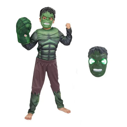 Halloween Hulk Muscle Costume Shield Cloak Boxing Set Mask Hulk League of Legends Performance Stage Dress up Hulk Play