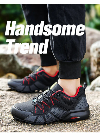 Waterproof Hiking Shoes Men‘s Outdoor Trekking Sneakers Mountain Climbing Camping Trainers Hunting Tactical Boots Bike Shoe Male