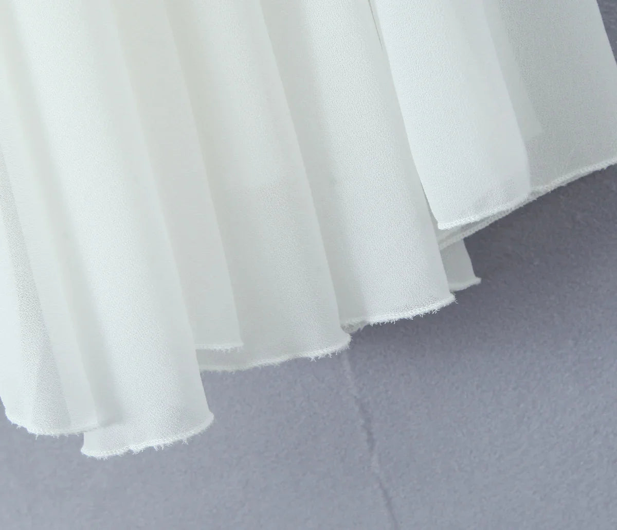 Women White  Big Backless Sling Dress O neck Back Zipper Loose Swing Mini Short Dresses Holiday Robe