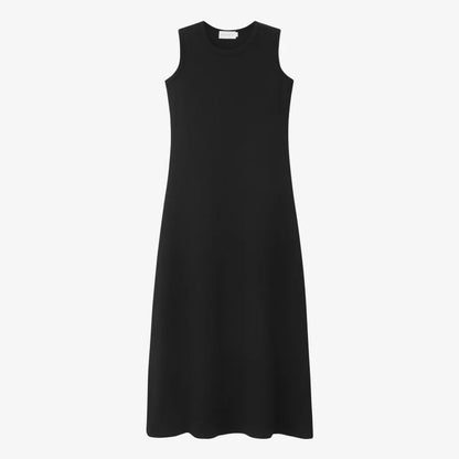 summer ribbing closed-fit wrap tops + Aline dress high Stretch matching sets