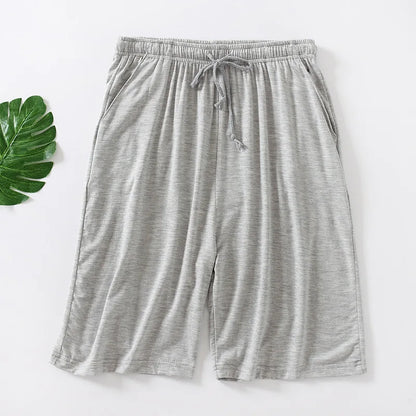 Plus Size 7XL 8XL Casual Sleep Shorts for Men Casual Modal Men's Pajamas Shorts Summer Soft Five Points Cotton Beach Shorts Male