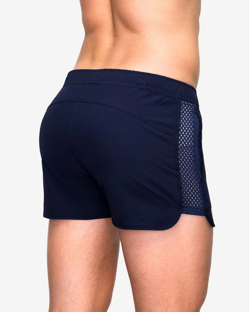 Mens Beach Board Shorts Marathon Pants Elasticity Mesh Breathable Quick Dry Fitness Surfing Sportswear Comfy Loose Home Aro Pant