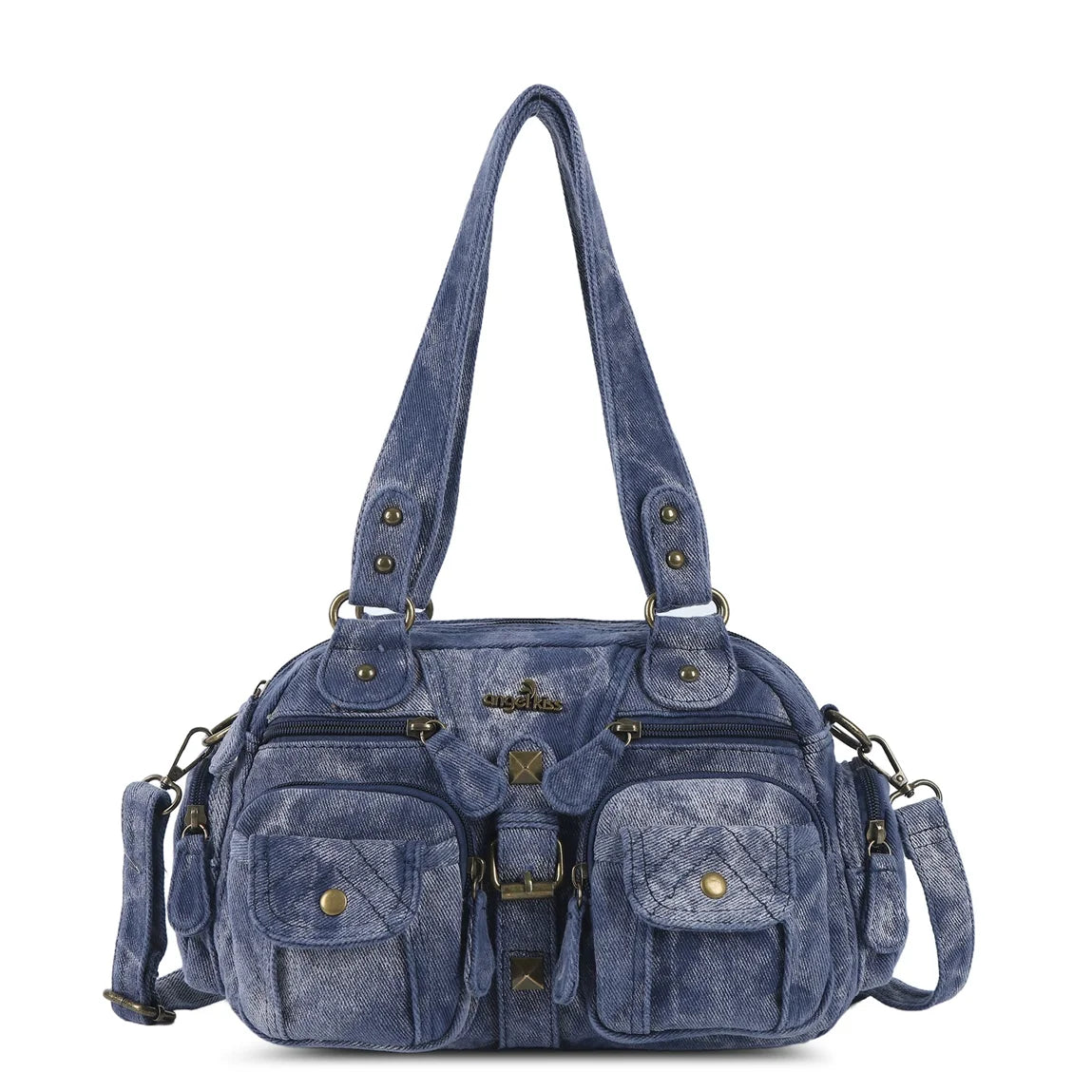Women Small Handbags Satchel Top-handle Handbag PU Shoulder Bag 8”x11” Dumpling Pack Multi-pockets Shoulder Bag