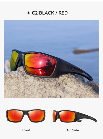 Outdoor Sports Polarized Sunglasses Men's Fishing TR90 Frame UV Protection Lens Shield Sun Glasses Women Eyewear with Box