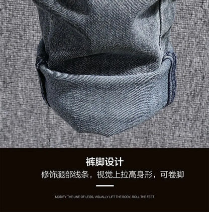 Autumn and Spring New Fashion Trend American Vintage Straight Leg Jeans Men's Casual Comfortable Sports High Quality Denim Pants