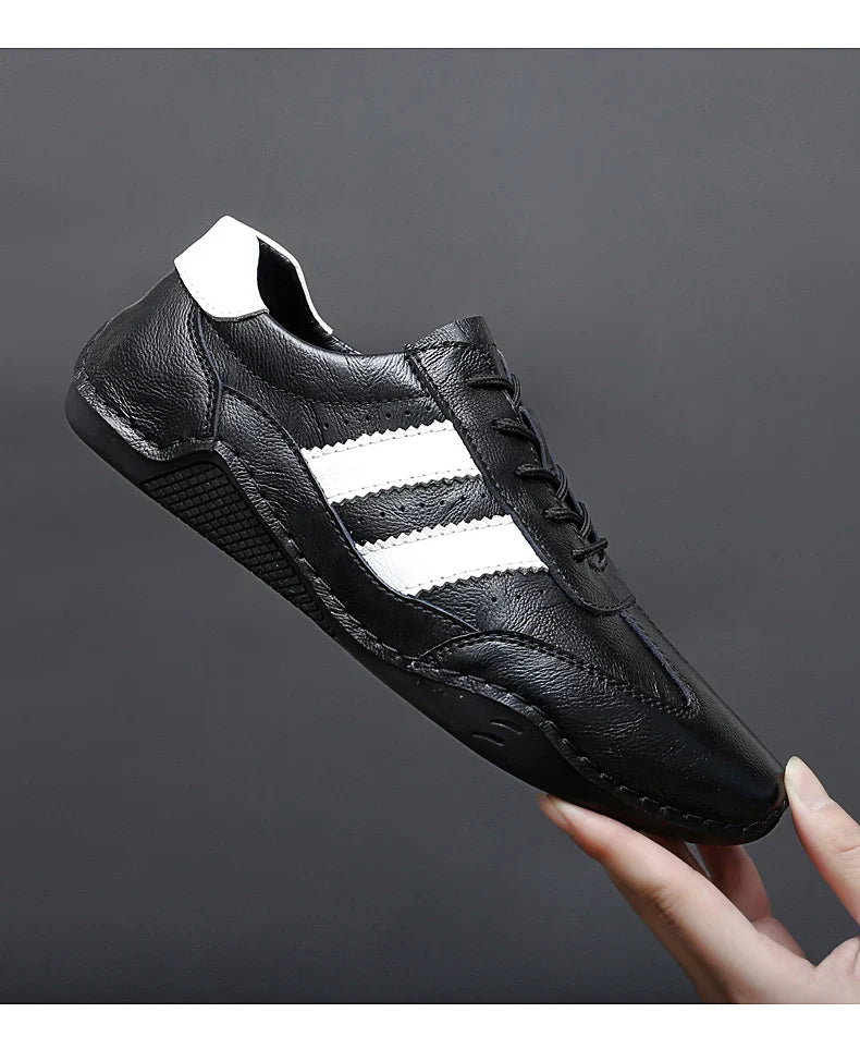Genuine Leather Octopus bean shoes For Men Fashion Flats Shoes walking sports loafer breathable outdoor Men's driving shoes