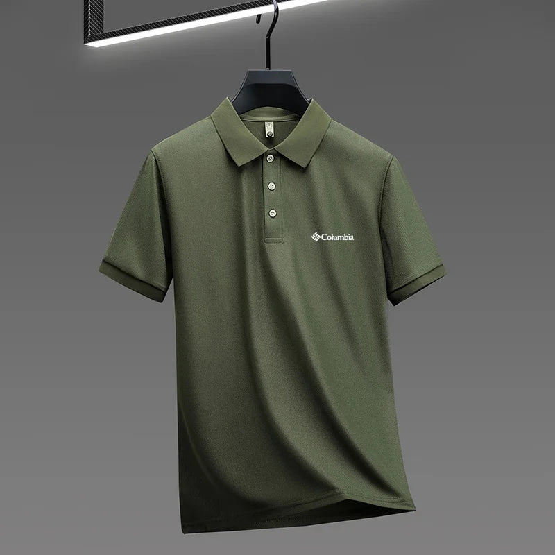 2026 new model men's golf short sleeves polo shirt lapel letter printing ventilate t-shirt business leisure exercise men's wear