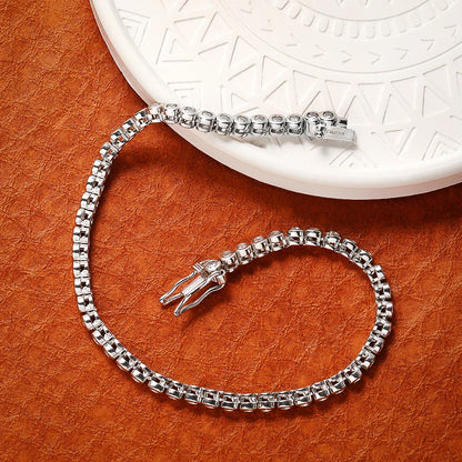 2mm Moissanite Bubble Tennis Bracelet For Women S925 Silver Sparkling Wedding Bracelet Can Pass Diamond Test Fine Jewelry