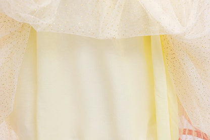 Summer Snow White Dress for Girls Breathable Puffed-Sleeve Tulle Princess Dress Snow White Themed Party Gown Halloween Costume