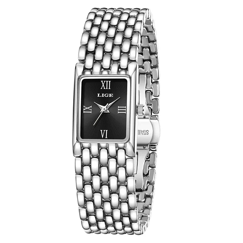 2025 New Gold Women's Watch Luxury Quartz Watch Stainless Steel Bracelet Retro Fashion 30M Waterproof Watch for Women reloj