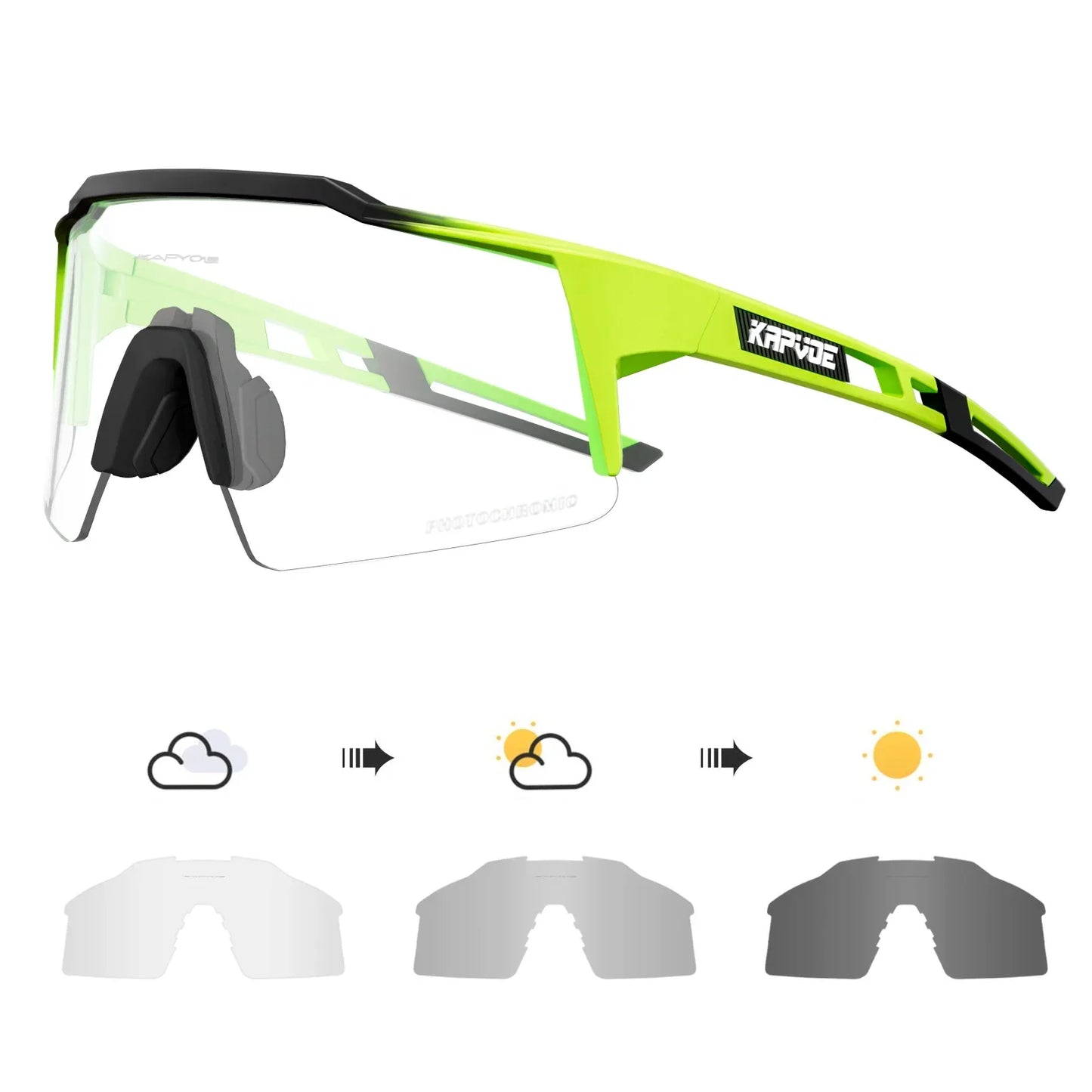 Photochromic Cycling Sunglasses for Men Women Bike Glasses Riding Driving UV400 Mountain Bicycle Goggles Eyewear Sports