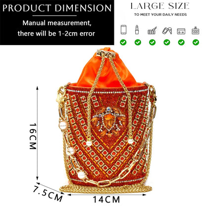 Sapatos e Bolsa Nigerianos de Salto Alto para Mulheres na Cor Vermelha, Conjunto de Bolsa com Strass com Design Italiano para Casamento