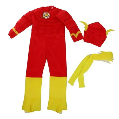 Children's Full Body Jumping Set Muscle Children's Set 2024 New Halloween Superhero Flash Role Playing Costume